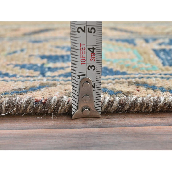 3'3" x 9'9" Vintage Hand Knotted Brown Wool Runner Oriental Rug - MOA10281897