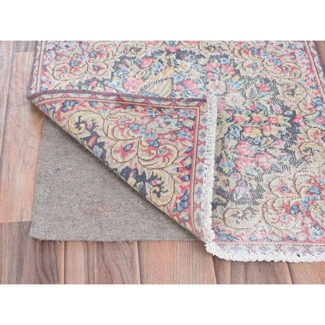 1'8" x 1'8" Vintage Hand Knotted Multicolored Cotton Square Oriental Rug - MOA10281949