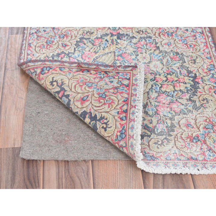 1'8" x 1'8" Vintage Hand Knotted Multicolored Cotton Square Oriental Rug - MOA10281949