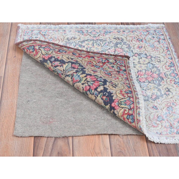 1'9" x 1'8" Vintage Hand Knotted Multicolored Cotton Square Oriental Rug - MOA10281957