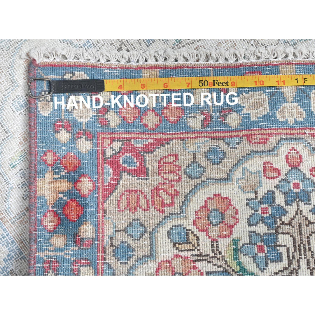 2'0" x 2'9" Vintage Hand Knotted Ivory Cotton Rectangle Oriental Rug - MOA10281974