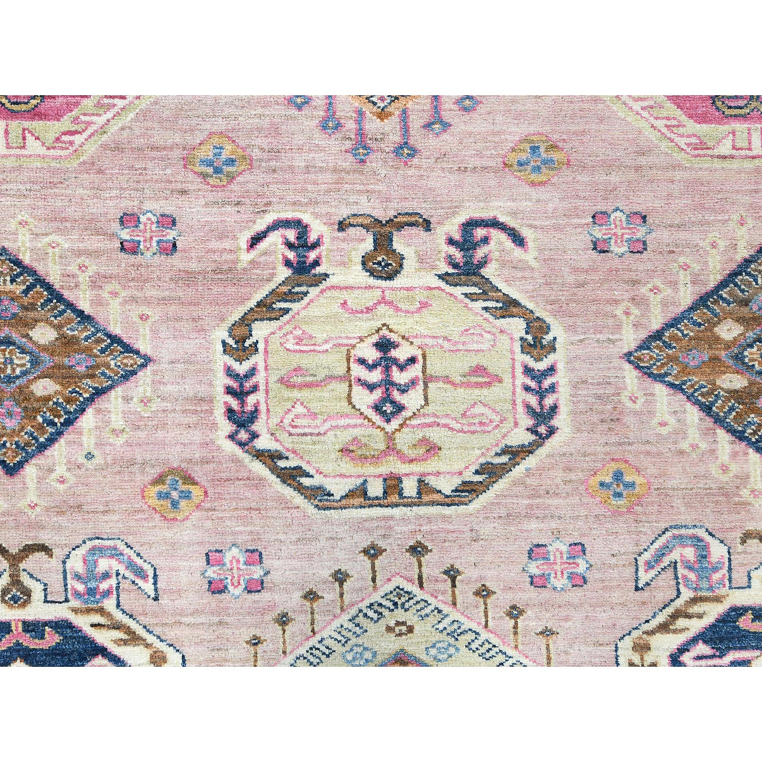 8'10" x 12'0" New Hand Knotted Pink Wool Rectangle Oriental Rug - MOA10282289