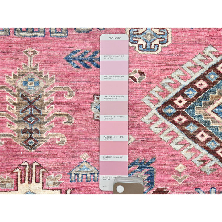 6'0" x 8'9" New Hand Knotted Pink Wool Rectangle Oriental Rug - MOA10282390