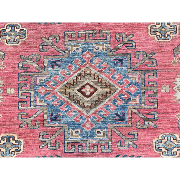 6'0" x 8'9" New Hand Knotted Pink Wool Rectangle Oriental Rug - MOA10282390