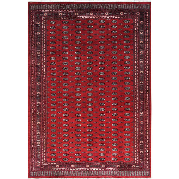 12'0" x 17'10" New Hand Knotted Red Wool Rectangle Oriental Rug - MOA10282395