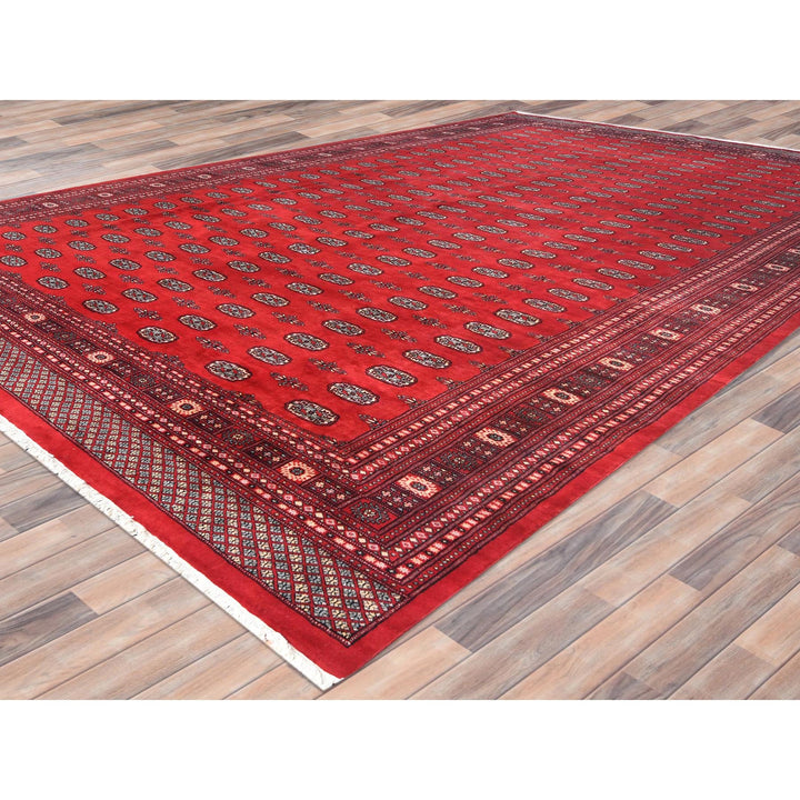 12'0" x 17'10" New Hand Knotted Red Wool Rectangle Oriental Rug - MOA10282395