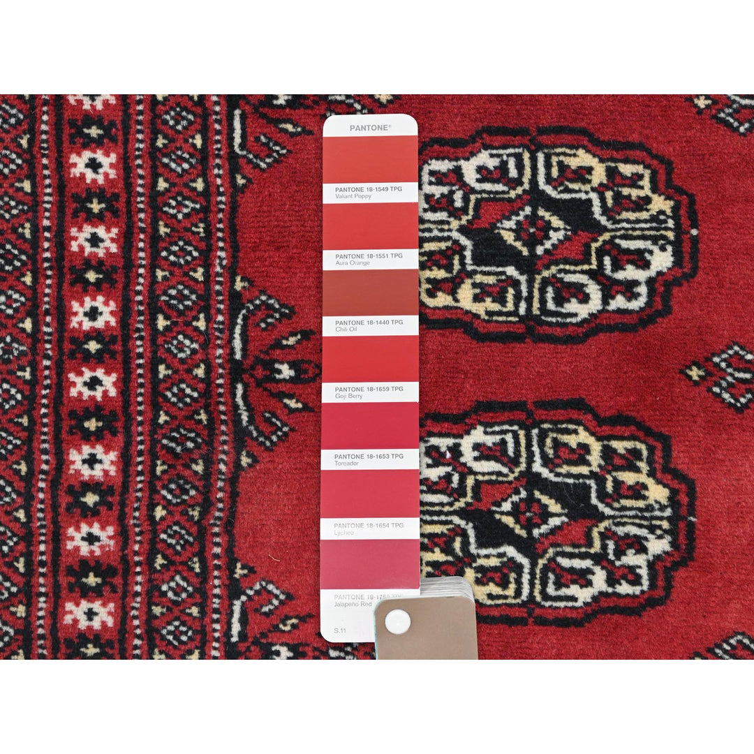 2'0" x 3'4" New Hand Knotted Red Cotton Rectangle Oriental Rug - MOA10282405