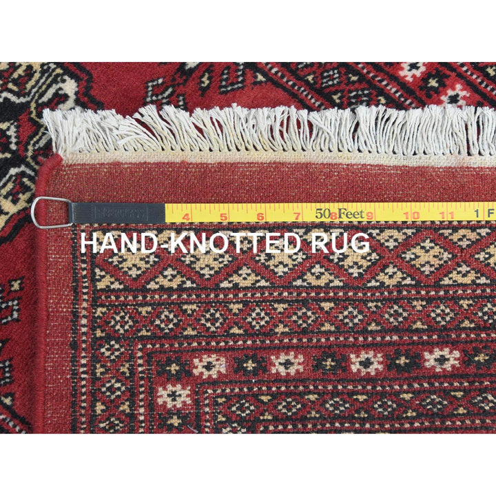 2'0" x 3'4" New Hand Knotted Red Cotton Rectangle Oriental Rug - MOA10282405