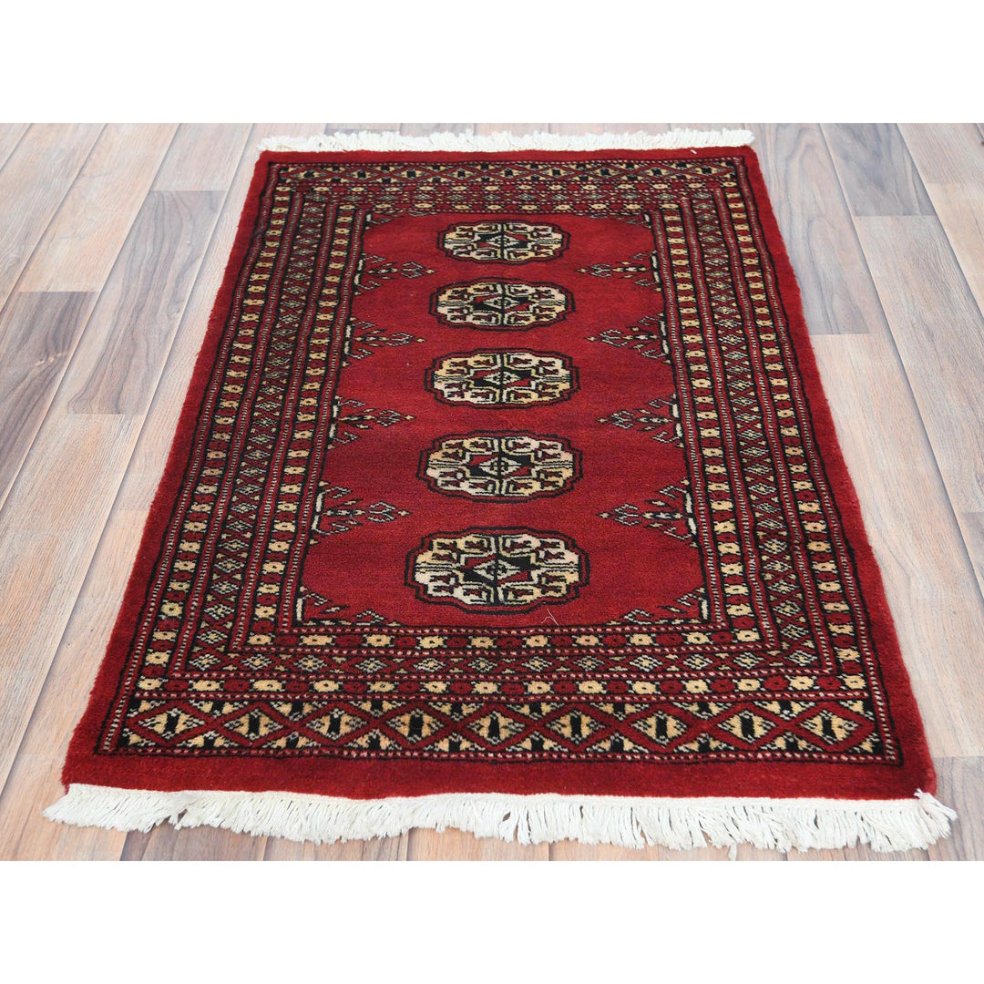 2'0" x 3'0" New Hand Knotted Red Cotton Rectangle Oriental Rug - MOA10282413