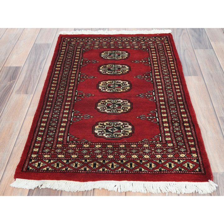 2'0" x 3'0" New Hand Knotted Red Cotton Rectangle Oriental Rug - MOA10282413