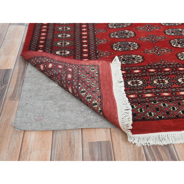 8'1" x 9'9" New Hand Knotted Red Wool Rectangle Oriental Rug - MOA10282434