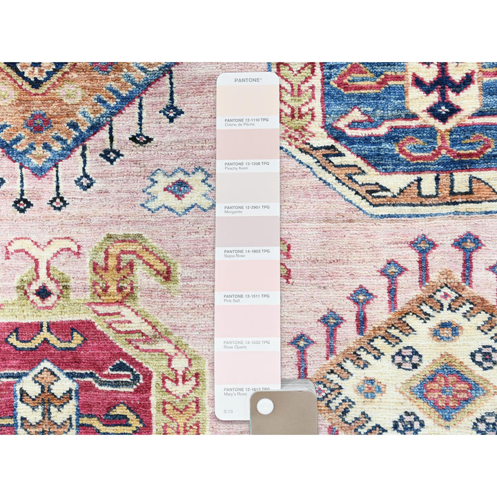 8'9" x 11'9" New Hand Knotted Pink Wool Rectangle Oriental Rug - MOA10282439