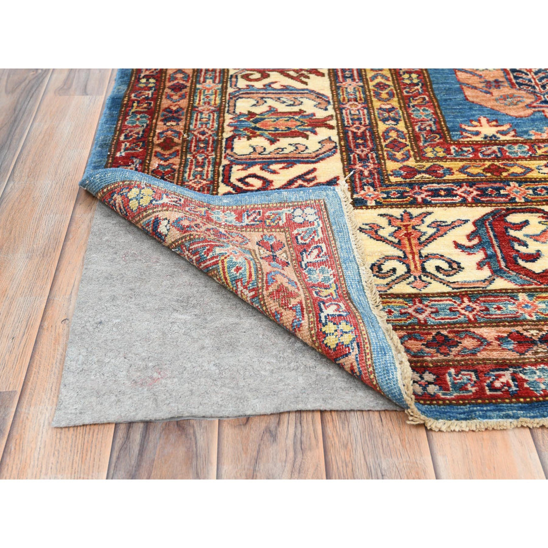 9'0" x 12'7" New Hand Knotted Blue Wool Rectangle Oriental Rug - MOA10282447