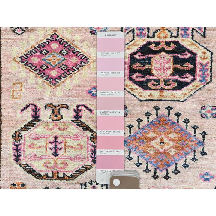 6'0" x 8'9" New Hand Knotted Pink Wool Rectangle Oriental Rug - MOA10282452