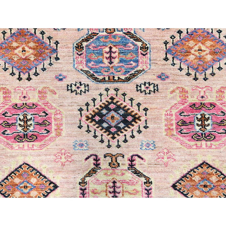 6'0" x 8'9" New Hand Knotted Pink Wool Rectangle Oriental Rug - MOA10282452