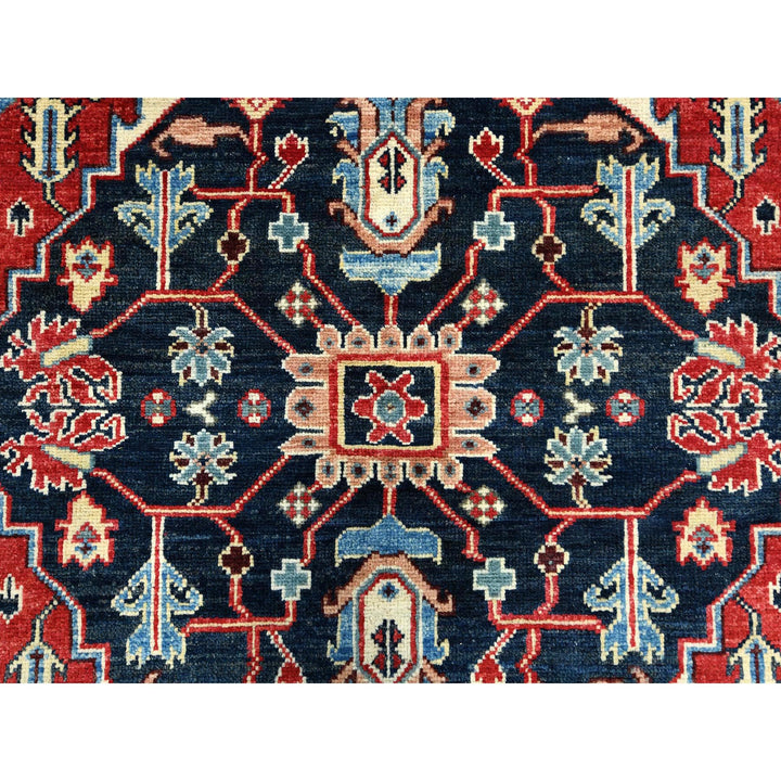 6'0" x 9'1" New Hand Knotted Red Wool Rectangle Oriental Rug - MOA10282466