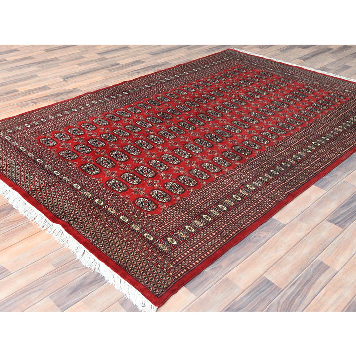 6'0" x 9'1" New Hand Knotted Red Wool Rectangle Oriental Rug - MOA10282493