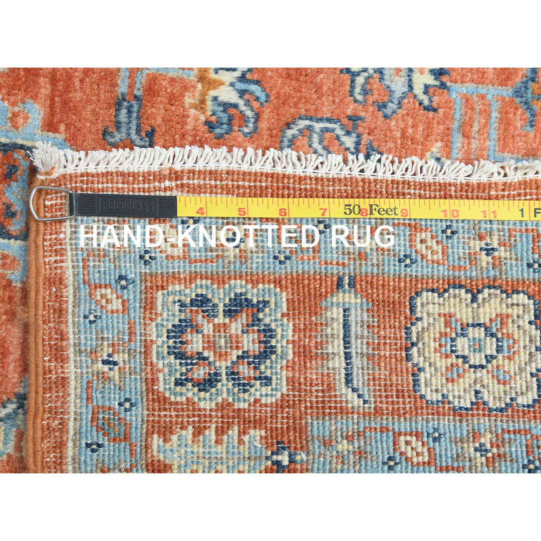 4'0" x 5'7" New Hand Knotted Red Wool Rectangle Oriental Rug - MOA10282505