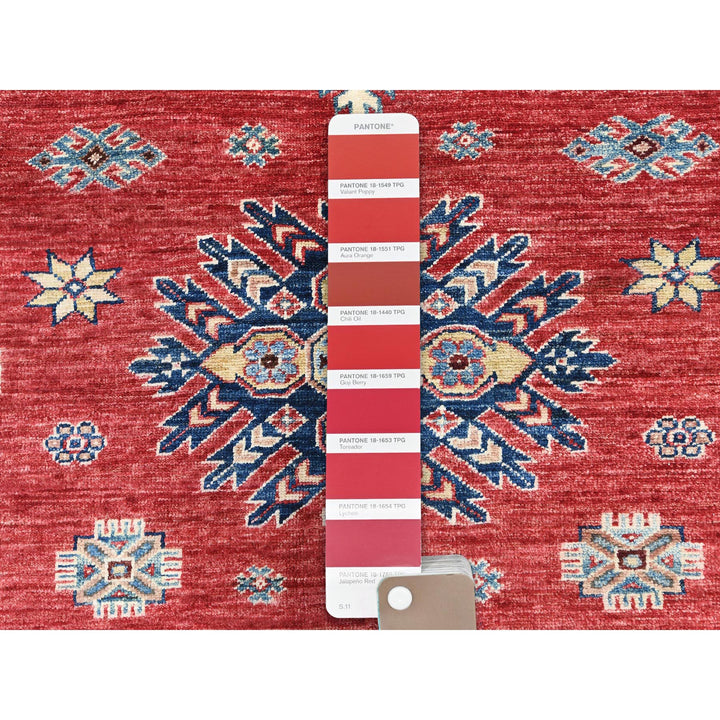 12'1" x 16'0" New Hand Knotted Red Wool Rectangle Oriental Rug - MOA10282528