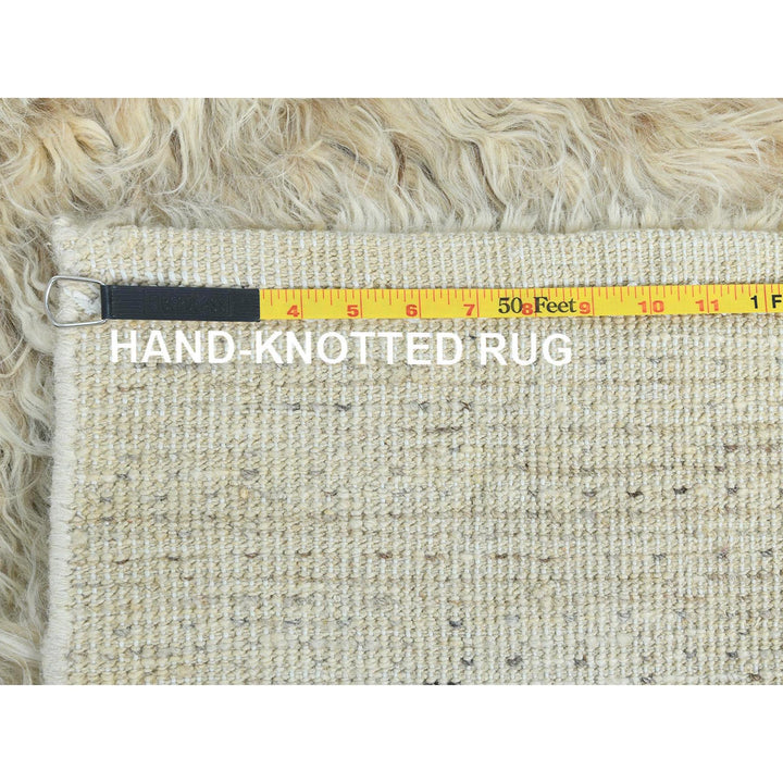 2'6" x 10'0" New Hand Knotted Beige Wool Runner Oriental Rug - MOA10282574