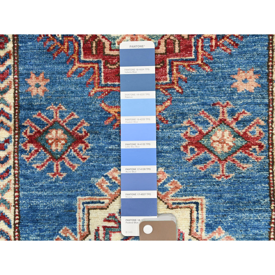 2'9" x 40'6" New Hand Knotted Blue Wool Runner Oriental Rug - MOA10282575