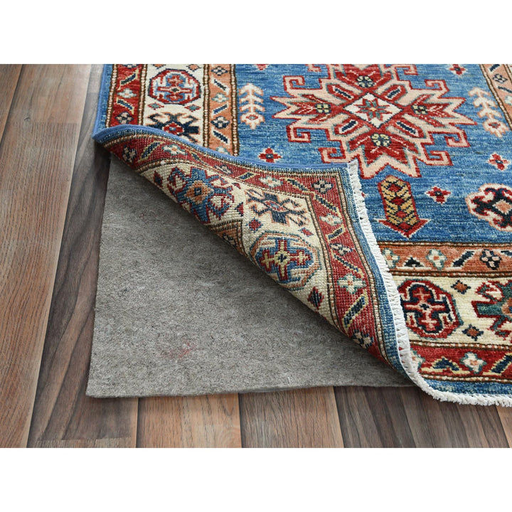 2'6" x 33'6" New Hand Knotted Blue Wool Runner Oriental Rug - MOA10282577