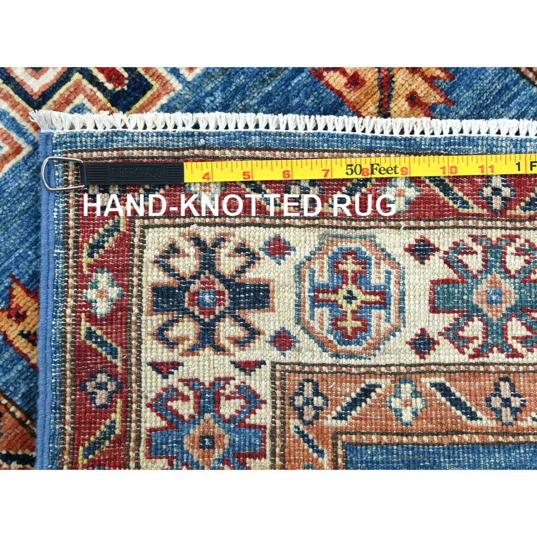 2'6" x 33'6" New Hand Knotted Blue Wool Runner Oriental Rug - MOA10282577