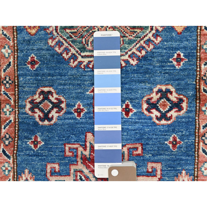 2'6" x 33'5" New Hand Knotted Blue Wool Runner Oriental Rug - MOA10282580