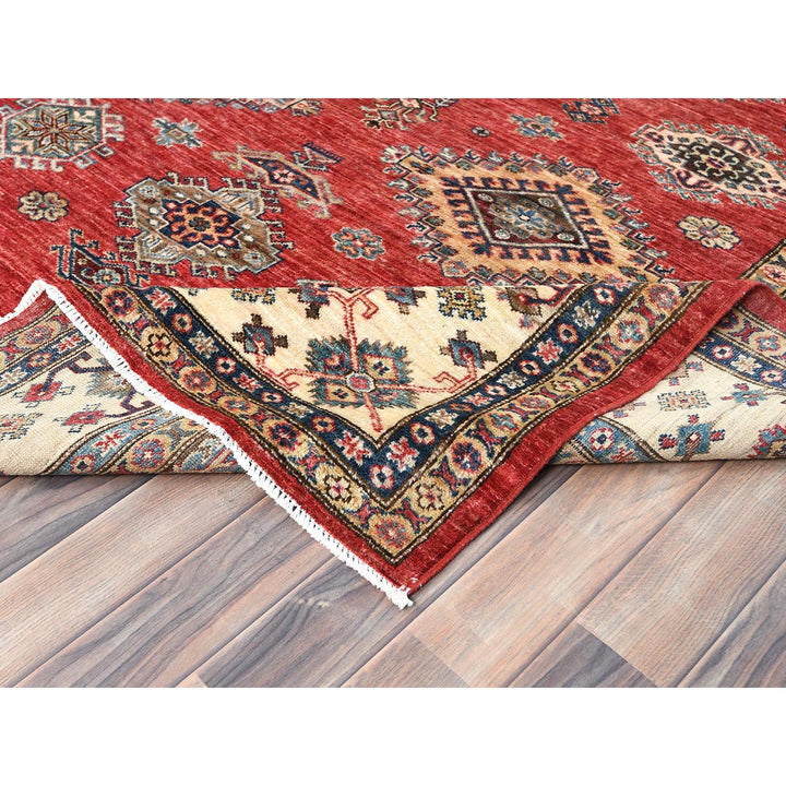 8'2" x 9'10" New Hand Knotted Red Wool Rectangle Oriental Rug - MOA10282586