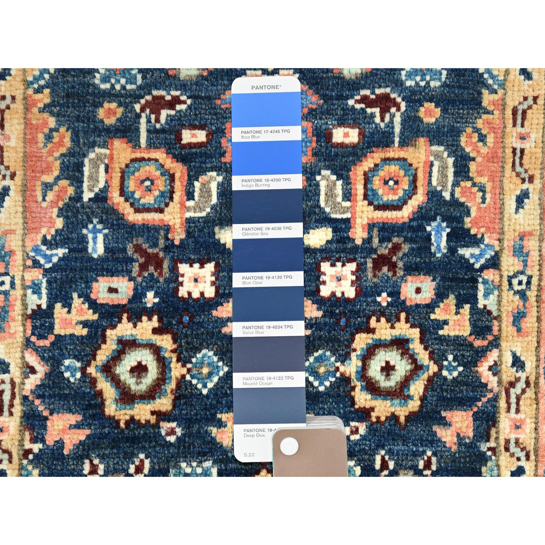 1'10" x 2'8" New Hand Knotted Blue Cotton Rectangle Oriental Rug - MOA10282620