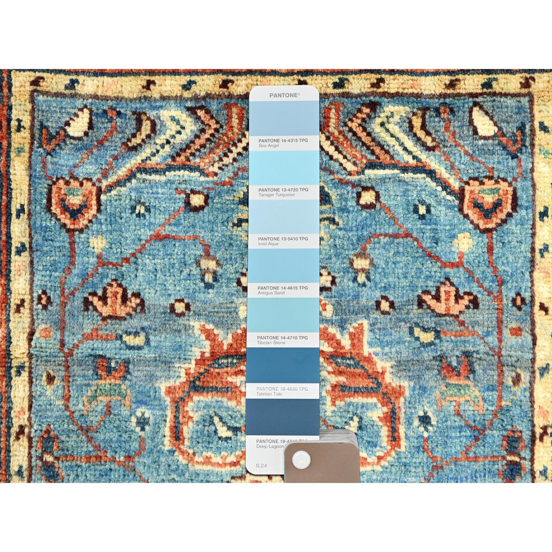 1'10" x 2'9" New Hand Knotted Blue Cotton Rectangle Oriental Rug - MOA10282624