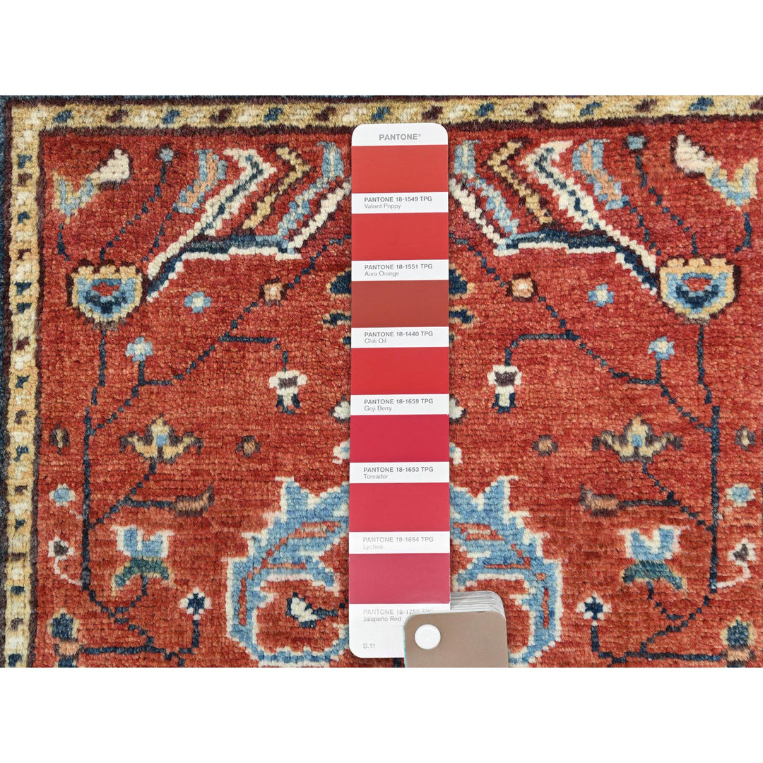 2'0" x 2'10" New Hand Knotted Red Cotton Rectangle Oriental Rug - MOA10282631