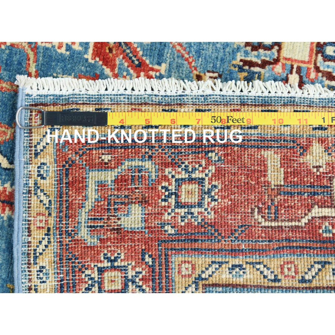 4'1" x 6'0" New Hand Knotted Blue Wool Rectangle Oriental Rug - MOA10282636