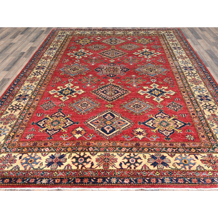 7'10" x 10'6" New Hand Knotted Red Wool Rectangle Oriental Rug - MOA10282640