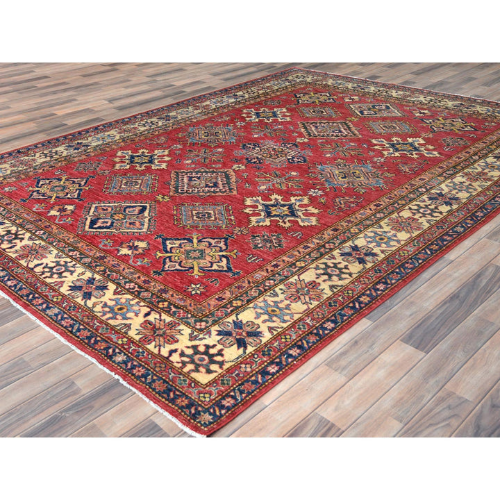 7'10" x 10'6" New Hand Knotted Red Wool Rectangle Oriental Rug - MOA10282640