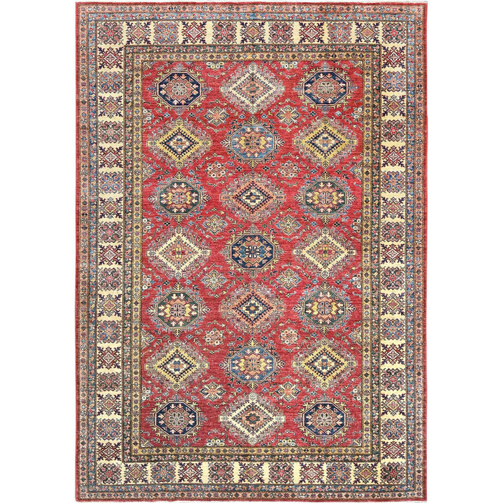 8'10" x 12'8" New Hand Knotted Red Wool Rectangle Oriental Rug - MOA10282641