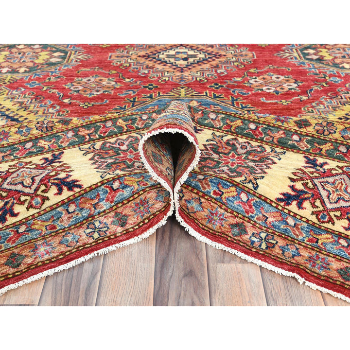 8'10" x 12'8" New Hand Knotted Red Wool Rectangle Oriental Rug - MOA10282641