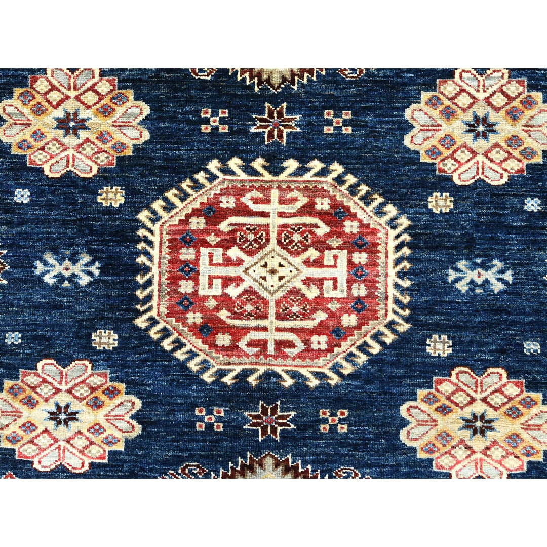 9'0" x 11'10" New Hand Knotted Blue Wool Rectangle Oriental Rug - MOA10282642