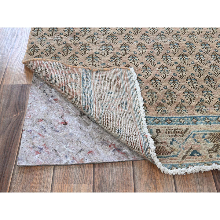 2'4" x 10'1" Vintage Hand Knotted Pink Wool Runner Oriental Rug - MOA102826