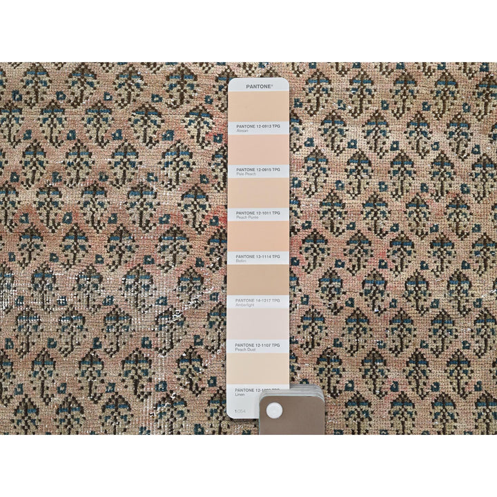 2'4" x 10'1" Vintage Hand Knotted Pink Wool Runner Oriental Rug - MOA102826