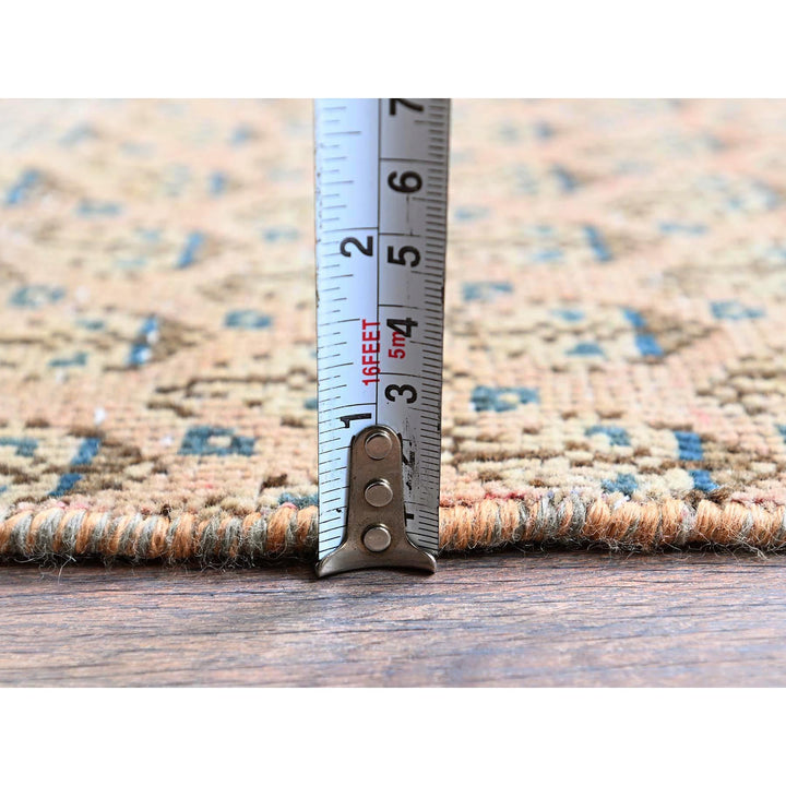 2'4" x 10'1" Vintage Hand Knotted Pink Wool Runner Oriental Rug - MOA102826