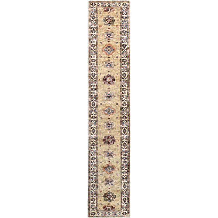 2'7" x 13'6" New Hand Knotted Brown Wool Runner Oriental Rug - MOA10282721