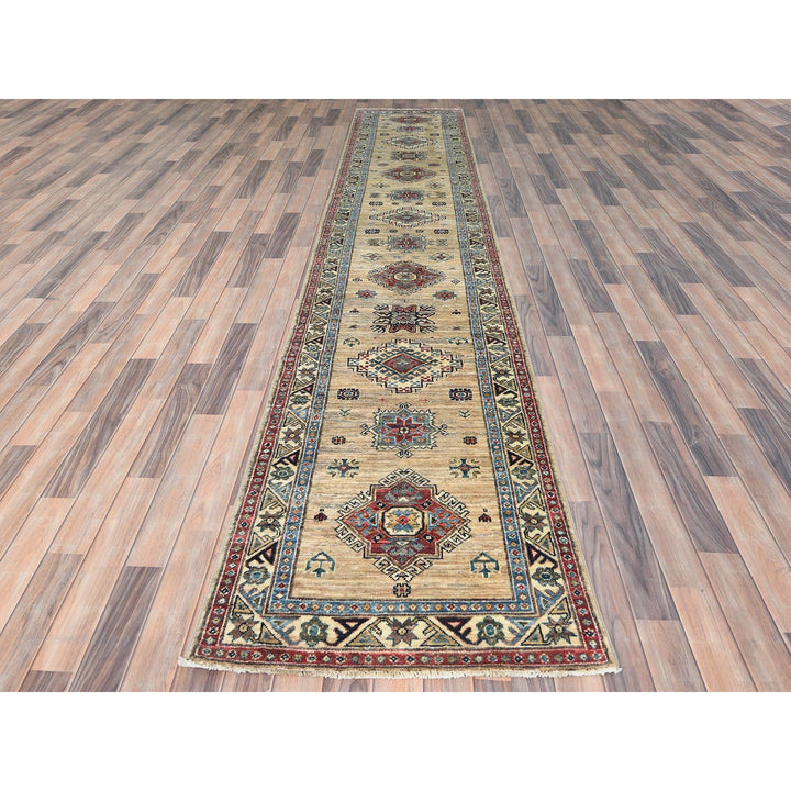 2'8" x 13'5" New Hand Knotted Brown Wool Runner Oriental Rug - MOA10282722