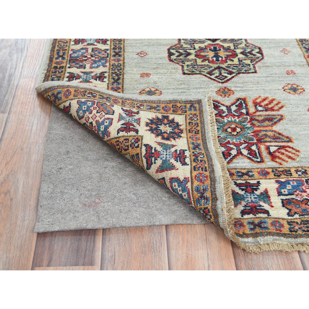 2'7" x 8'5" New Hand Knotted Grey Wool Runner Oriental Rug - MOA10282732