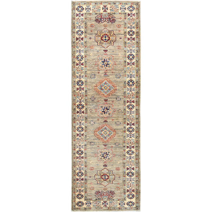 2'10" x 8'3" New Hand Knotted Brown Wool Runner Oriental Rug - MOA10282736