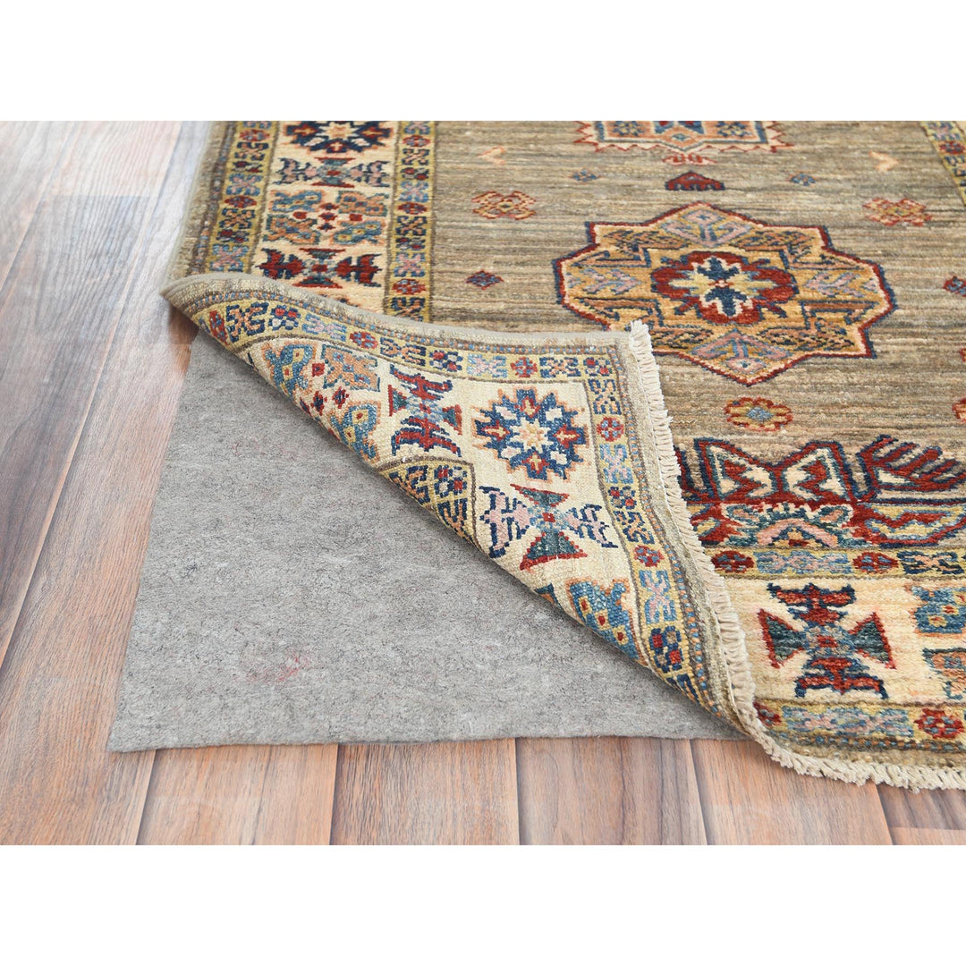 2'10" x 8'3" New Hand Knotted Brown Wool Runner Oriental Rug - MOA10282736