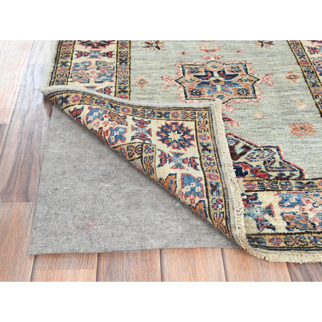 2'5" x 8'6" New Hand Knotted Grey Wool Runner Oriental Rug - MOA10282740