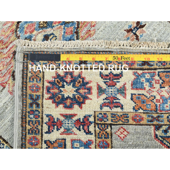 2'5" x 8'6" New Hand Knotted Grey Wool Runner Oriental Rug - MOA10282740