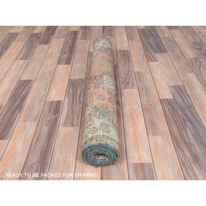 3'0" x 4'5" Vintage Hand Knotted Brown Wool Rectangle Oriental Rug - MOA10282788