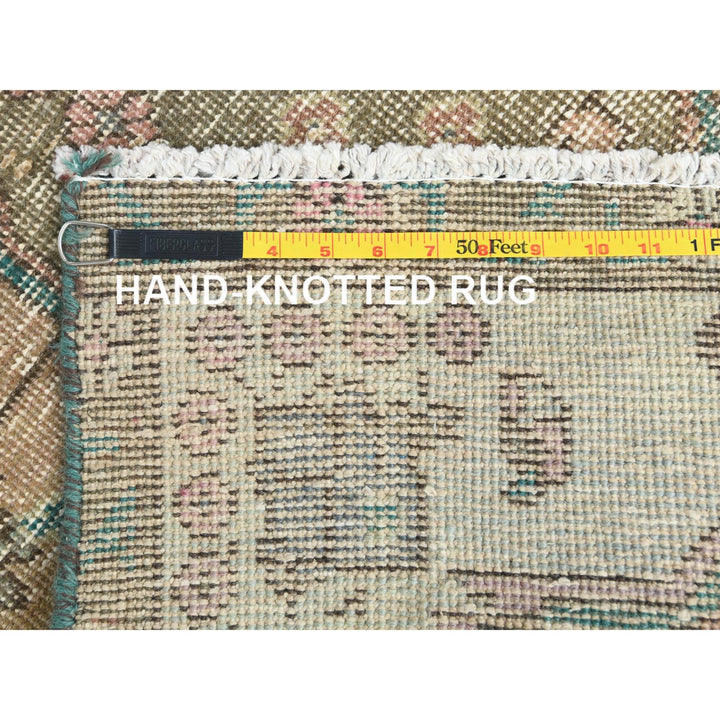 3'0" x 4'5" Vintage Hand Knotted Brown Wool Rectangle Oriental Rug - MOA10282788